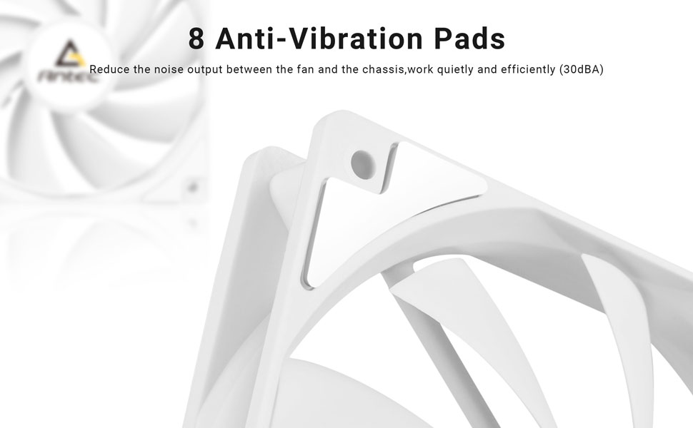 Antec PWM Computer Fans, PC Fans, White 120mm Case Fan High Performance, 4pin PWM