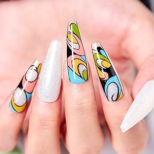 Glitter White nail polish Nail Art Starter Kit