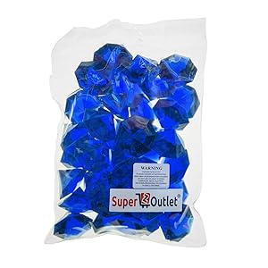 Acrylic Diamond Gems Jewels Pirate Treasure Chest Hunt Party Favors, blue wedding decorations