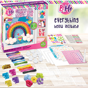 KIDS GIRLS CRAFT DIY ACTIVITY SET STRING ART