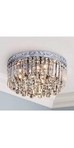 Saint mossi crystal flush mount Close to ceiling chandelier lighting modern room light ceiling LED