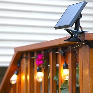 Brightech Ambience Pro - Waterproof, Solar Powered Outdoor String Lights - 48 Ft