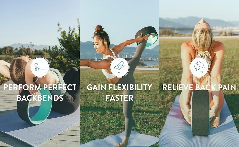 Strongest & Most Comfortable Dharma Prop Wheel, Perfect Accessory for Stretching and Improving