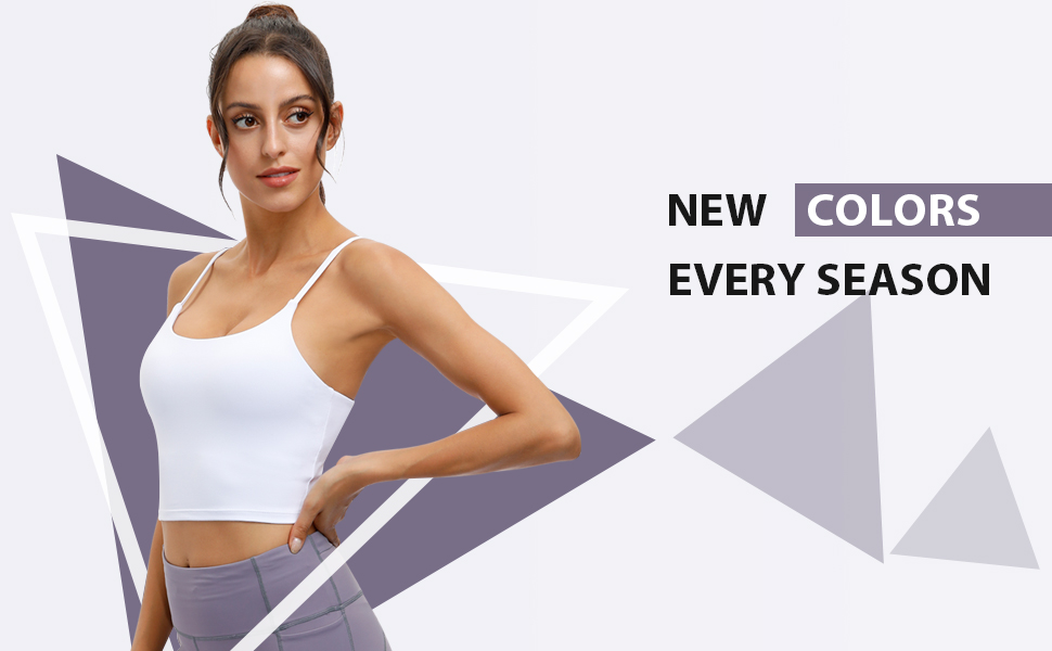 Women's Padded Sports Bra Workout Crop Top Fitness Running Shirts Camisole Yoga Tank Top 11 1