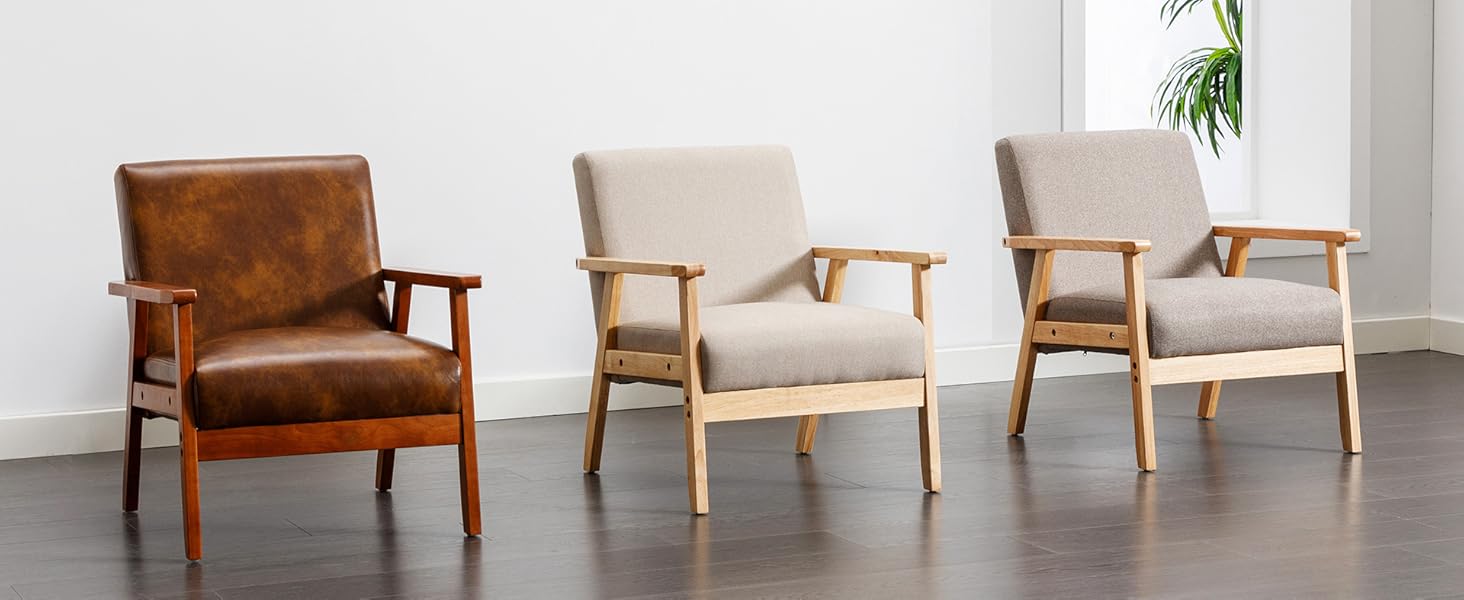 Amazon.com: DUHOME Leather Accent Chair,Living Room Chairs
