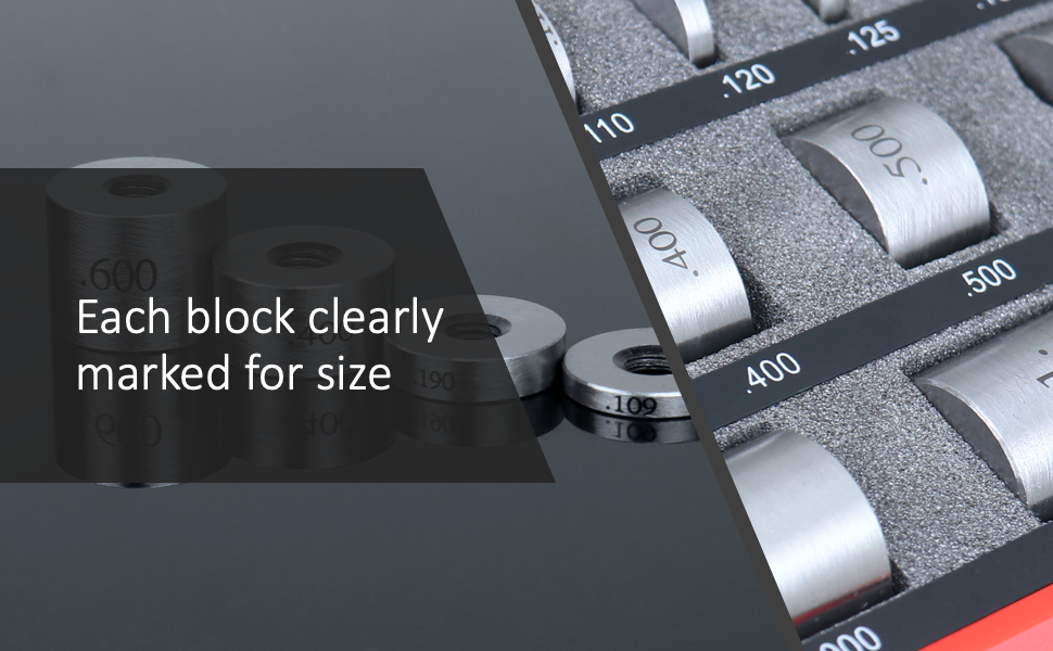 Accusize Industrial Tools 36 Pc Steel Space Block Set in