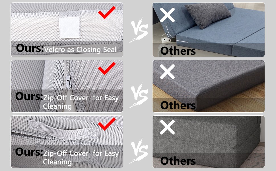 Giantex 4" Thick Folding Portable Mattress Pad Sofa Bed