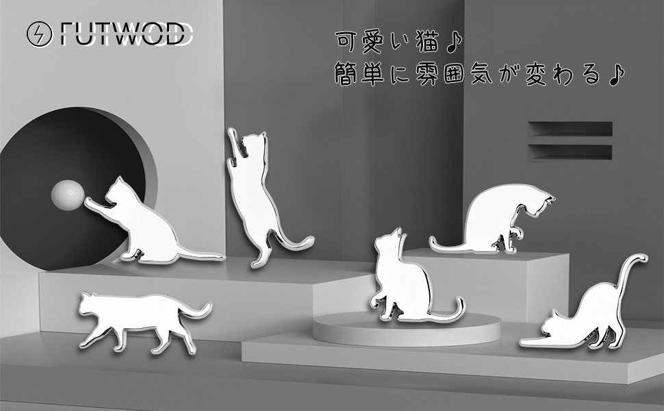 Amazon Futwod エンブレム 猫 ねこ 3d ステッカー かわいい 面白い 動物 車用 バイク用 飾り 金属 防水 カーステッカー カー エンブレム シルバー 6個セット ステッカー デカール 車 バイク Amazon Futwod エンブレム 猫 ねこ 3d ステッカー かわいい 面白い 動物 車用 バイク用 飾り 金属 防水 カーステッカー カー エンブレム シルバー 6個セット ステッカー デカール 車 バイク