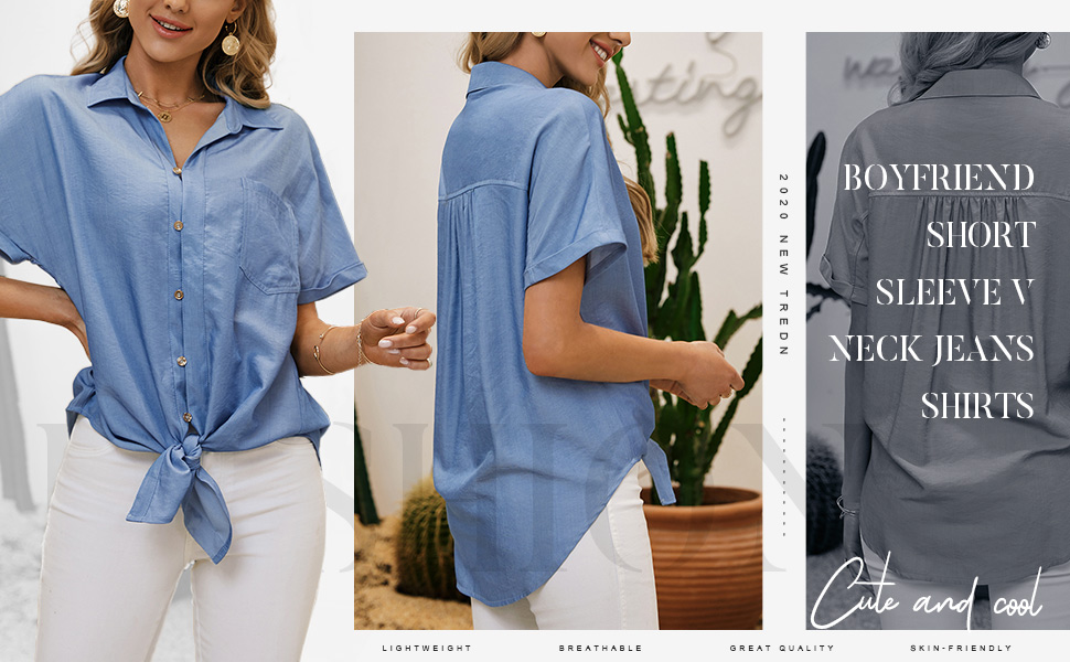 bow peep denim tie shirt