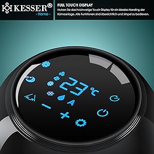 KESSER® Klimaanlage Mobil Schwarz - Kühlen, Luftentfeuchten, Lüften, Ventilator 9000 BTU/h, Klima, Fernbedienung und Tim 6d1aac43 1b29 4cf8 9675 F29e76d37dff. CR0,0,3000,3000 PT0 SX300 V1