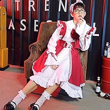 Z13 楓間月 巫女 ロリータ 3点セット ワンピース+上着+蝶結び