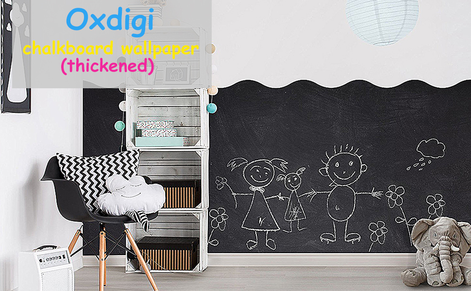 Oxdigi Black Chalkboard Contact Paper/24 x 196 inches