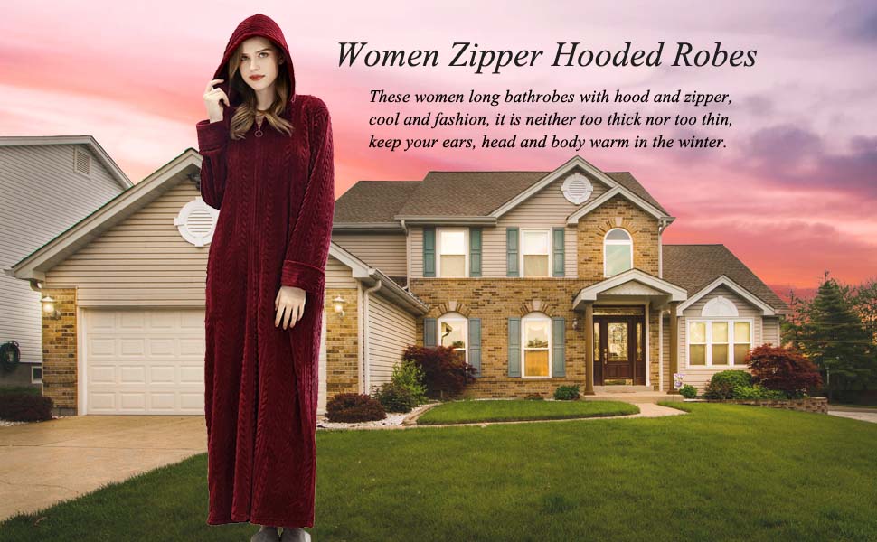 women long hooded robes