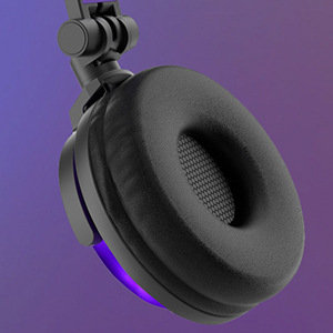 soft kids headphone with leather case