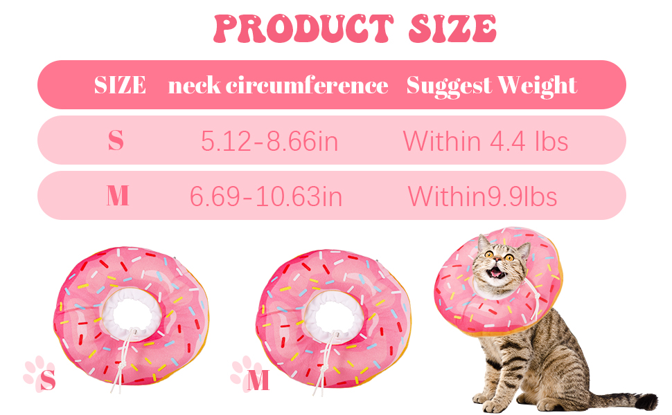 FRIUSATE Cat Cone Collar Soft, Cat Recovery Collar Cute