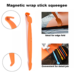 Perfect edge folding magnetic stick squeegee.