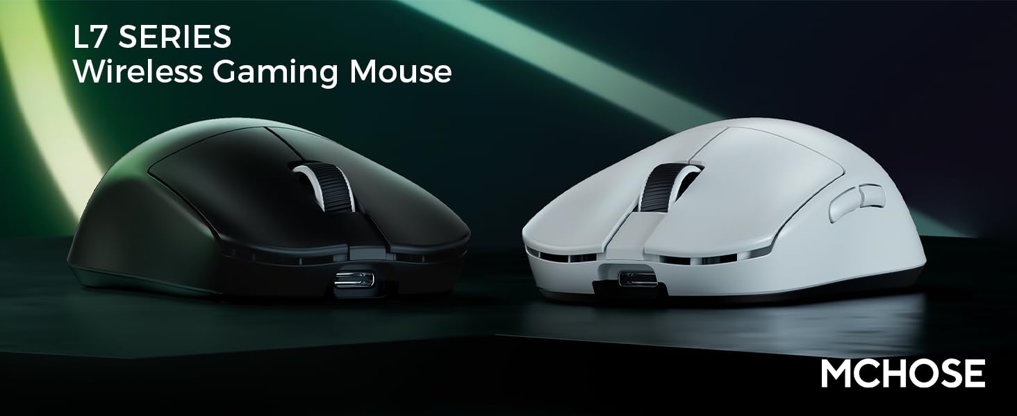 MCHOSE（マイチューズ） L7 Ultra White ホワイト 白 MCHOSE L7 Series Ultra-Lightweight Wireless Gaming Mouse