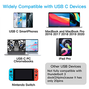 Widely Compatible with USB C Devices