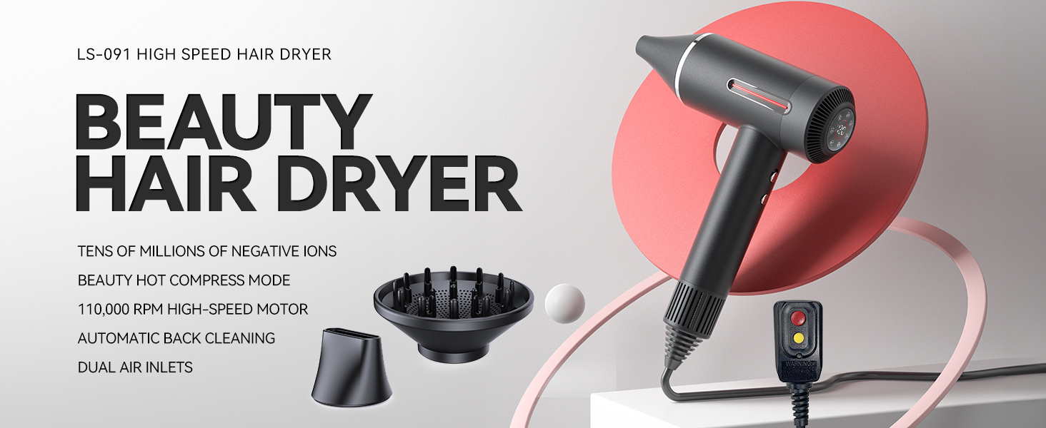Amazon.com : LESCOLTON Hair Dryer, Ionic Hair Dryer 110,000