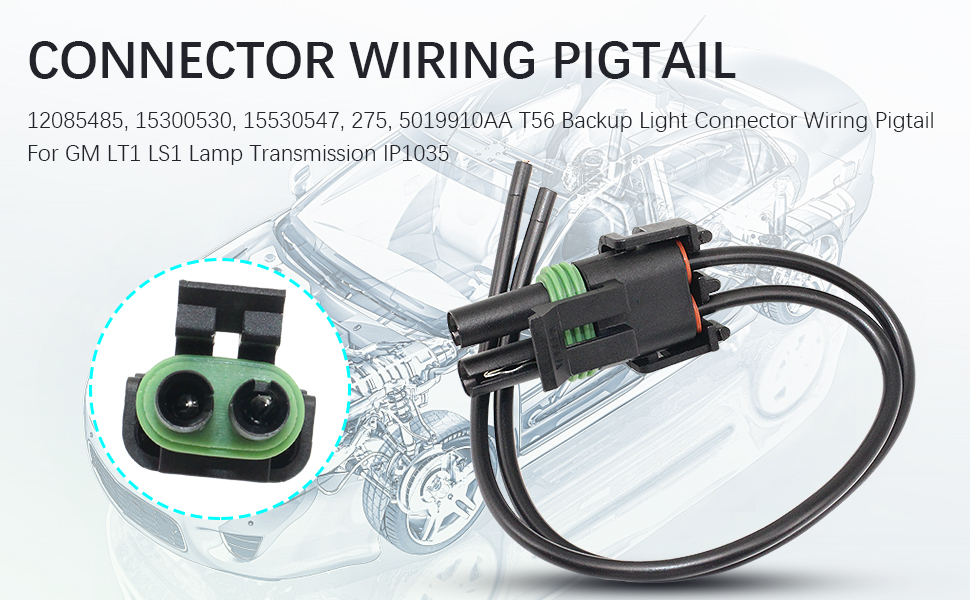 Switches & Controls T56 Backup Light Lamp Transmission Connector Wiring