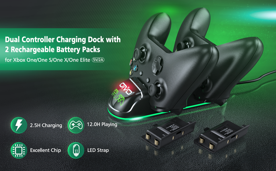 OIVO Controller Charger for Xbox One/S/X/Elite Controller, Fast Dual