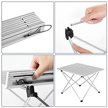 WOLTU Kitchen Dining Garden Outdoor Picnic Camping Folding Portable Table W/ Bag 16 Table de camping