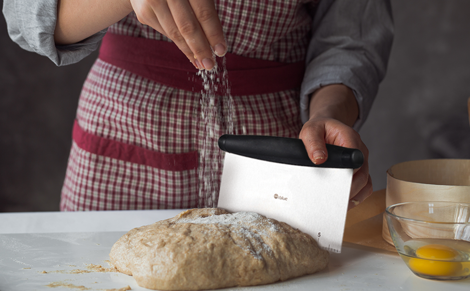 ORBLUE Pastry Scraper and Cutter Stainless Steel, Pizza