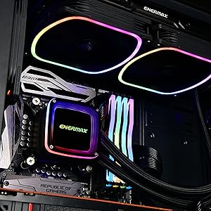 水冷クーラー　AQUAFUSION 360mm ELC-AQF360-SQA AQUAFUSION / ELC-AQF360-SQA ENERMAX SquA RGBタイプファンを