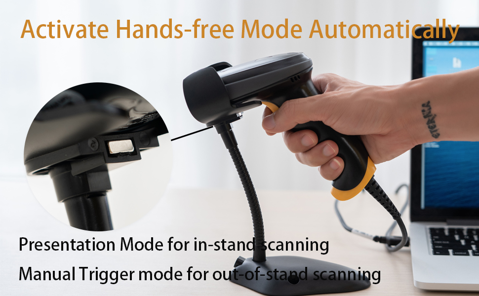 Presentation-Normal mode when it is in the stand and be in Trigger mode when it is out of the stand