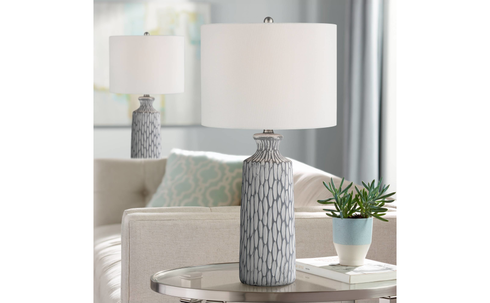 360 Lighting Patrick Modern Coastal Table Lamps Set of 2 26 1/4" High