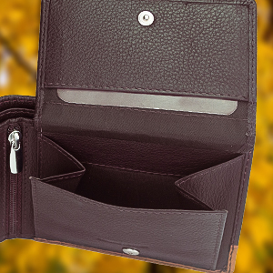 Portafoglio in vera pelle pieno cuoio RFID