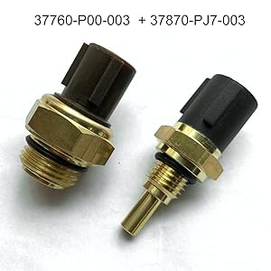 37760-P00-003 37870-PJ7-003 2Pcs Coolant Fan Switch and Coolant Temperature Sensor
