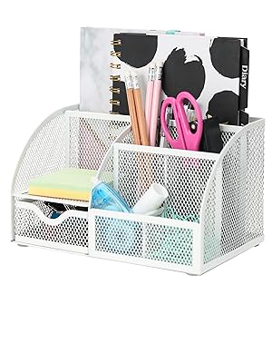 Exerz Desk Organiser/Mesh Desk Tidy/Pen Holder/Multifunctional Organizer