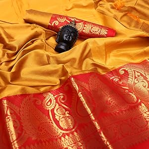 Golden Aura Silk Saree
