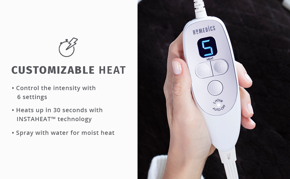 HoMedics Extra Large Plush Heating Pad with ReadyRelief