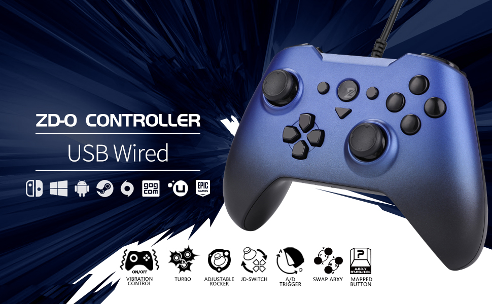 Amazon.com: ZD-O Wired Gaming Controller 6 Remappable Multi