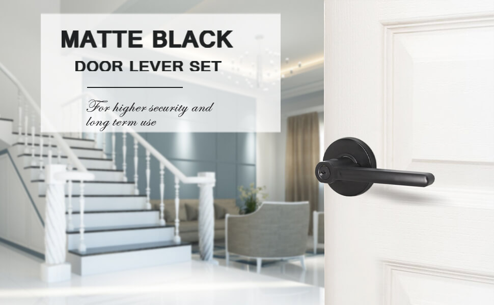 Interior Bedroom Entrance Door Lever Handle Door Knobs One Keyway Entry