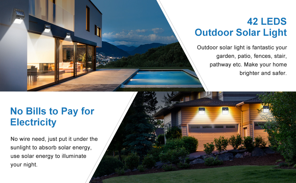 solar lights outdoor 3 modes
