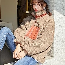 レディース ボアジャケット ボアコート アウターコート ブルゾン ボア もこもこ 防寒 カジュアル 冬 ゆったり アウトドア 暖かい