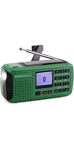 Retekess HR-11S Portable Radio Solar Emergency Solar Hand Crank Radio ...
