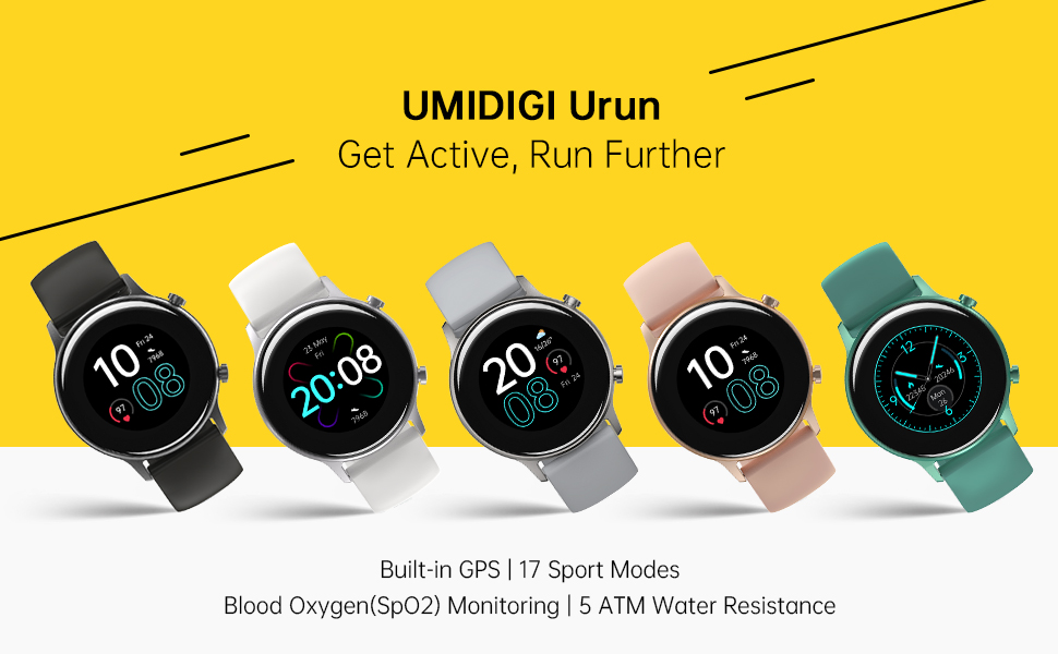 UMIDIGI Smart Watch, Builtin GPS Fitness Watch for Men Women, Fitness
