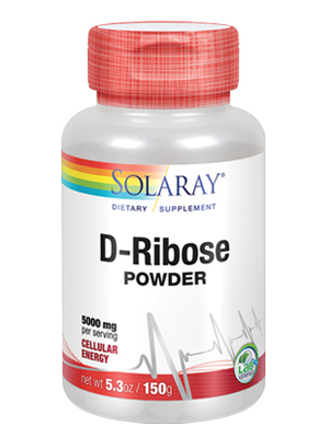 Solaray D-Ribose Powder 5000 mg Healthy Cardiac and Cellular Energy (ATP) Production Support 150