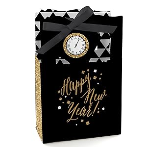 New Years Eve Gold Party Favor Boxes