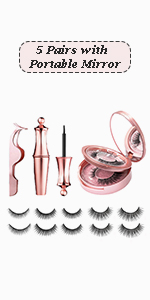 5 pairs with 1 tube magnetic eyeliner