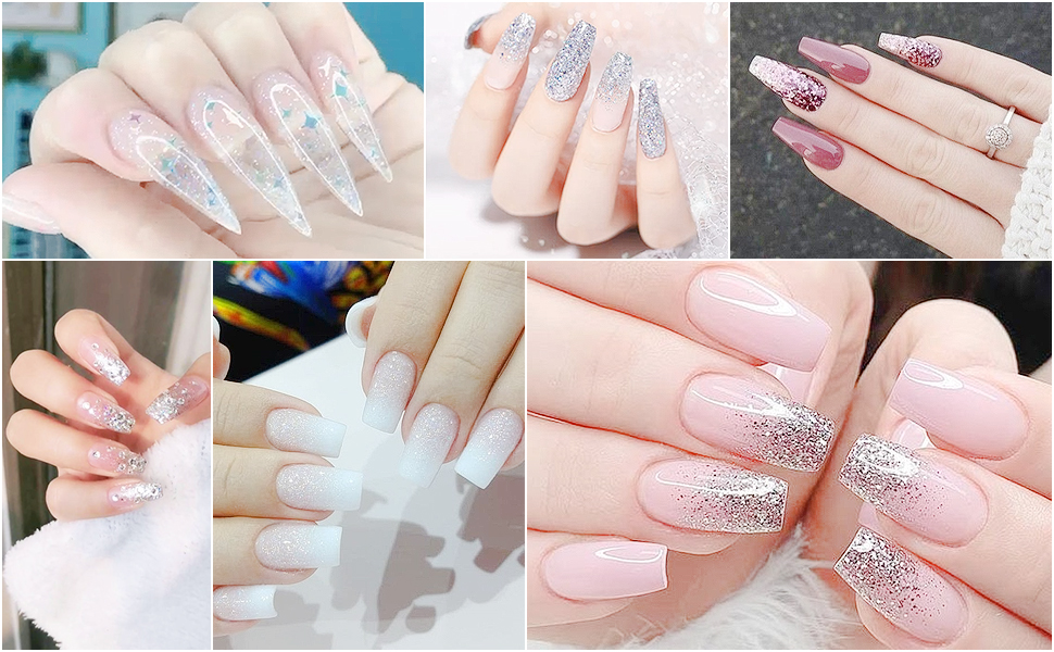 Nagelverlängerung Kit, Kastiny Poly Nagel Gel Starter Kit mit UV Lampe