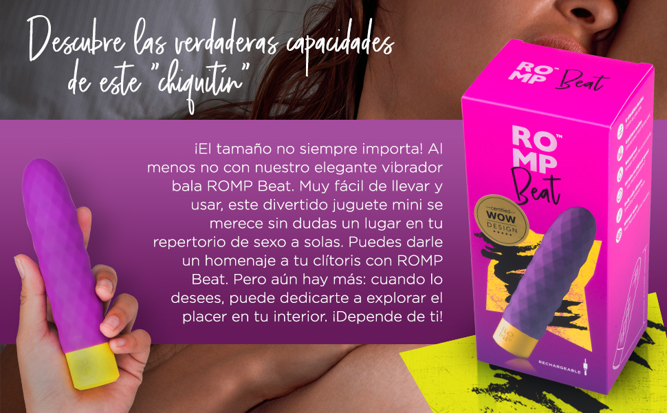 ROMP Beat Estimulador del clítoris Mini vibrador discreto ...