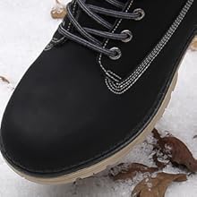 Snow Boots Womens Mens Winter Flat Ankle Boots Warm Fur Lined Fashion Combat Shoes Casual Sneakers