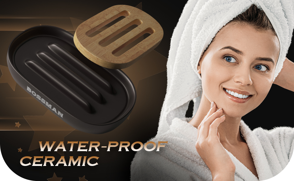 Bossman Soap Dish Bathroom and Shower Soap Bar Holder