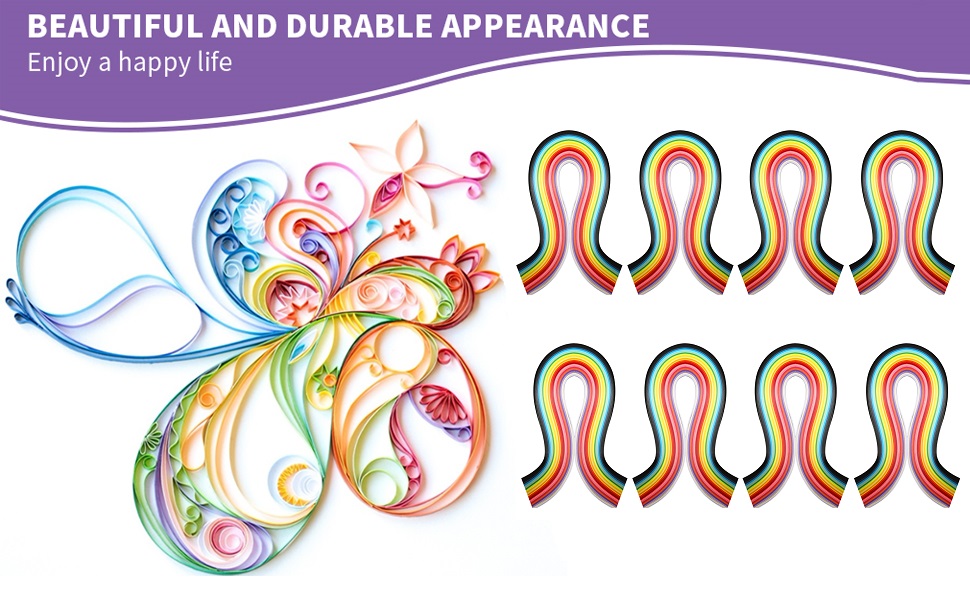 Anndason Paper Quilling Strips Set 2080 Strips 26 Colors, 3