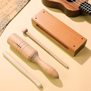 Amazon | Parliky 2セット木製パーカッション楽器 シングル